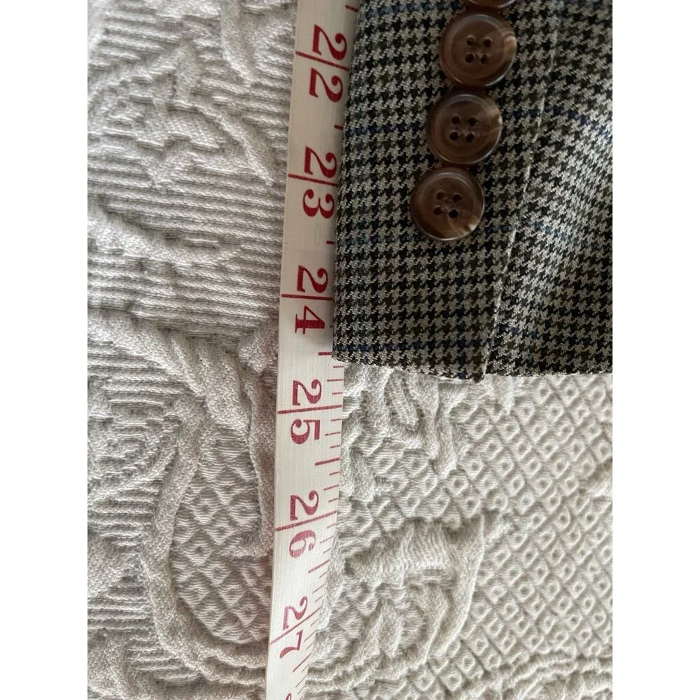 Lauren Ralph Lauren Houndstooth Blazer Sport Coat Jacket 2 Button Men 38R